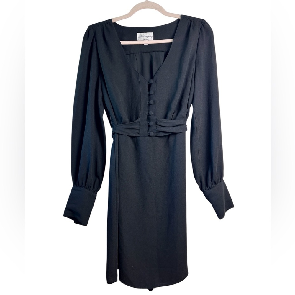 Alice Temperley x Target Vintage Black Knee Length Dress Long Sleeves‎ Large